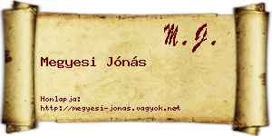 Megyesi Jónás névjegykártya